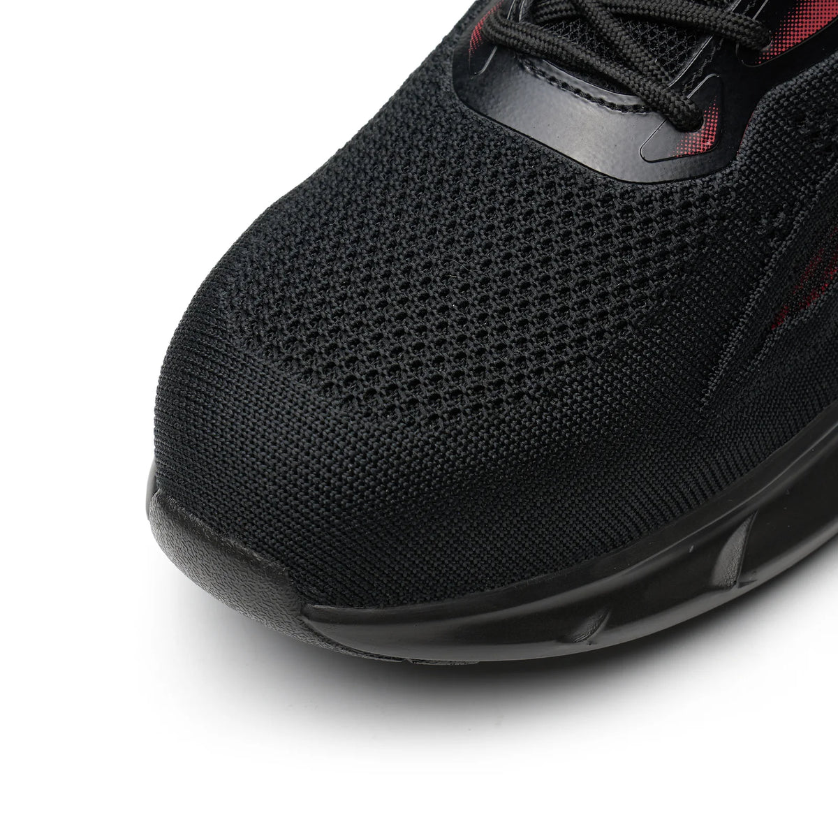Tenis dieléctricos ODIN FIRE Ruders en negro con detalles rojos