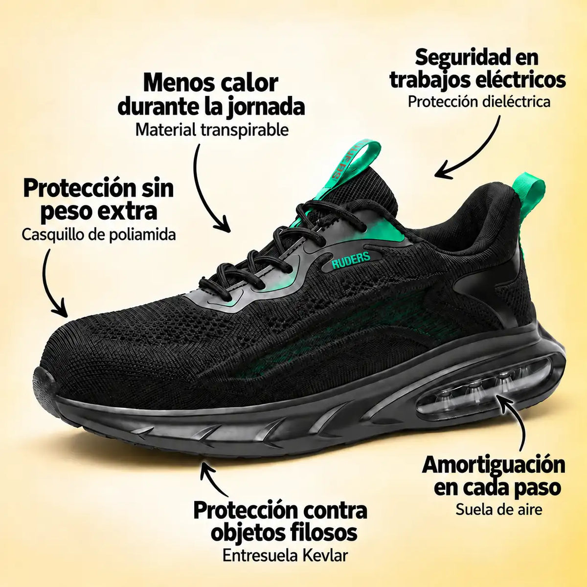 Tenis de seguridad dieléctricos ODIN HUNTER Ruders con casquillo