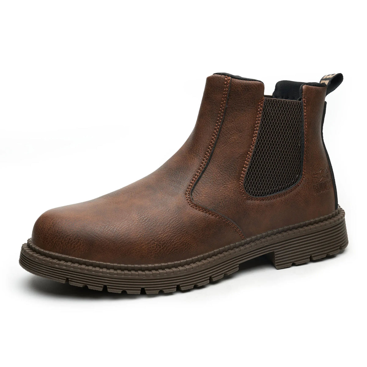 Bota de seguridad NORD TERRA color café estilo Chelsea